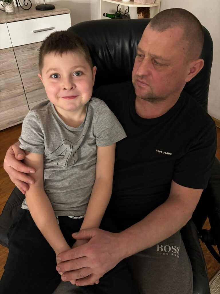 Rafał Witczak z synkiem